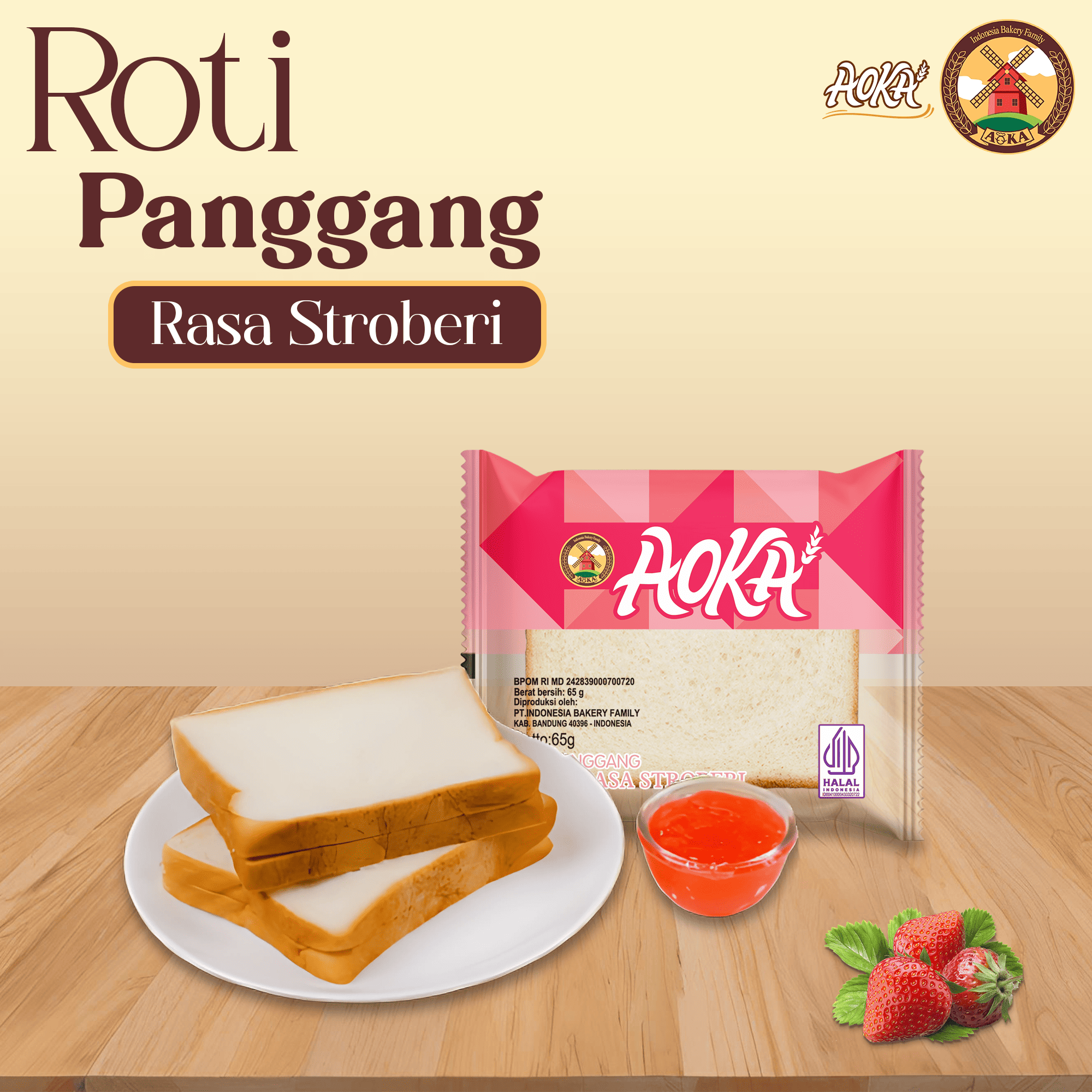 ROTI PANGGANG STROBERI