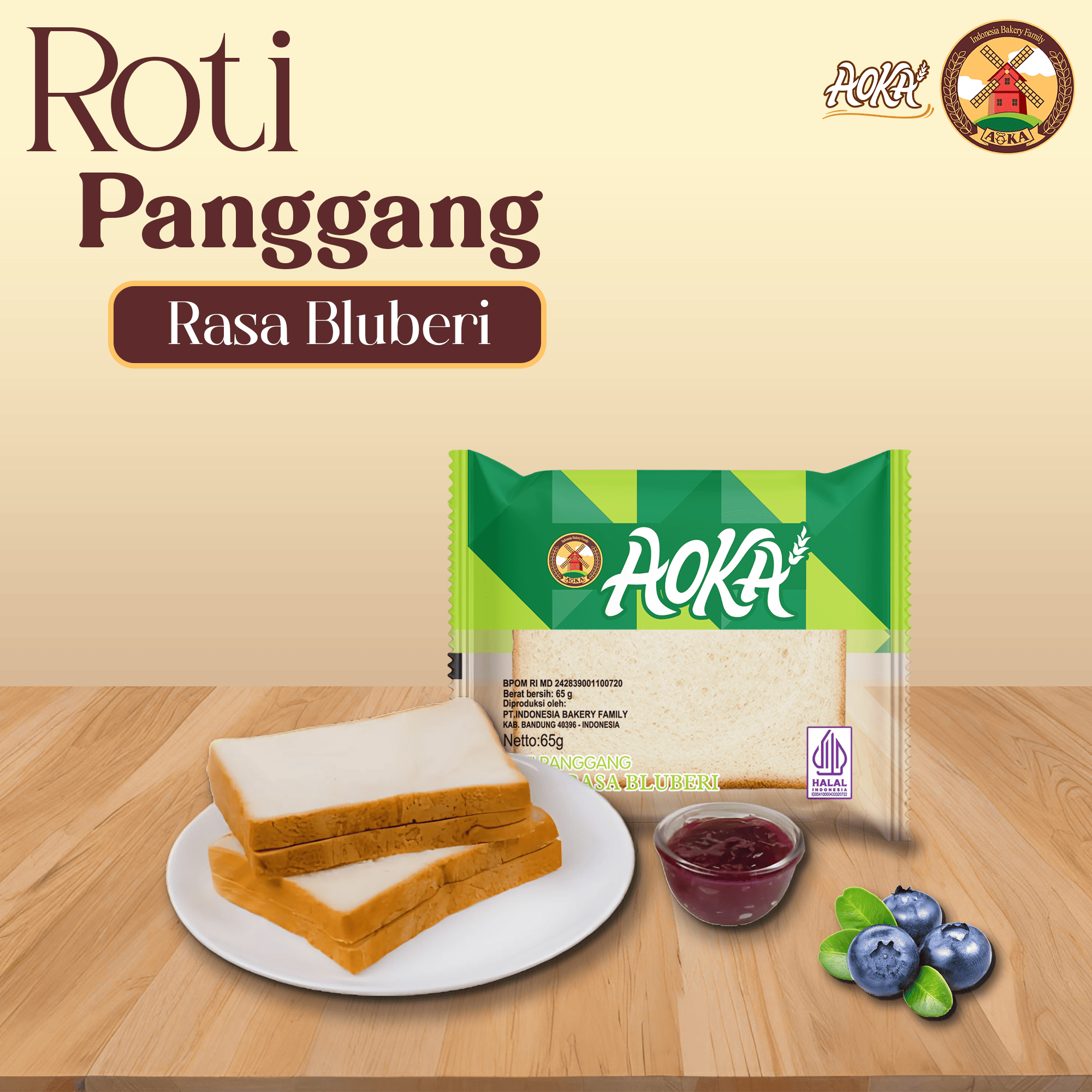 ROTI PANGGANG BLUBERI